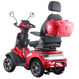 elektrinis keturratis senjorams be vairuotojo pazymejimo Spirit-3 raudonas