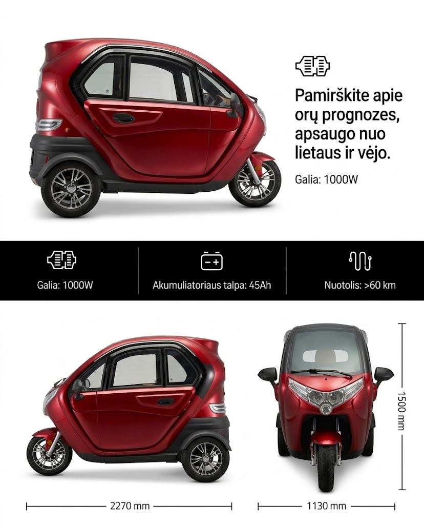 elektrinis triratis, elektrinis skuteris, triratis motoroleris, elektrinis triratis su kabina, elektrinis triratis su stogu, miesto elektromobilis, elektrinis transportas, elektrinis motoroleris, triratis elektrinis motoroleris, elektrinis triratis 1000W, Polaris elektrinis triratis, elektrinis skuteris su kabina, uždaras elektrinis triratis, triratis miesto transportas, elektrinis triratis su durimis, elektrinis mini automobilis, mažas elektrinis automobilis, ekonominis transportas, elektrinis triratis su stogu lietui, elektrinis transportas senjorams, patogus miesto transportas, tylus elektrinis skuteris, ekologiškas transportas, elektrinis triratis kasdienai, elektrinis triratis darbui, elektrinis triratis su baterija, elektrinis triratis su krovimu