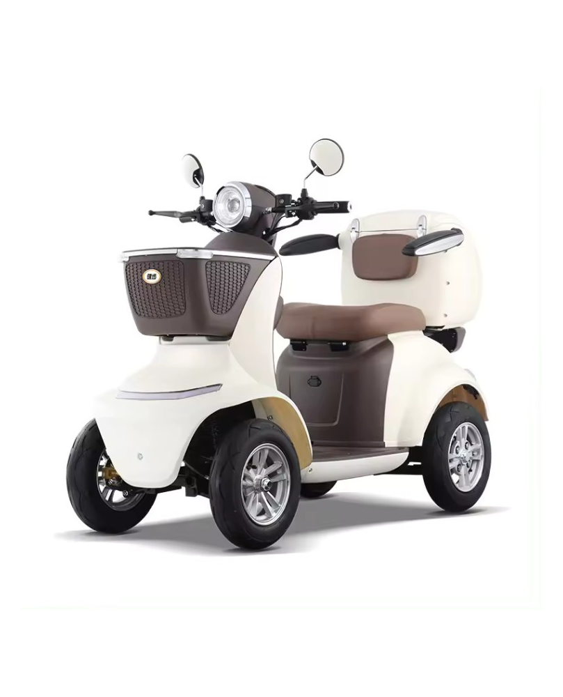 Elektrinis keturratis Lunar 1 1000W raudonas miesto skuteris su trimis ratais