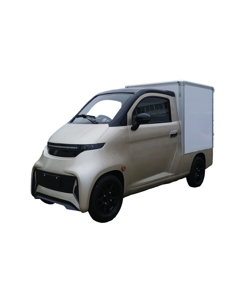 mini elektrinis krovininis automobilis su uždara krovinių dėže