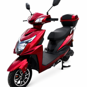 Elektrinis motoroleris Z1000 1000W raudonos spalvos su galine daiktadėže